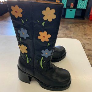 Sketcher Flower Chunky Boots
